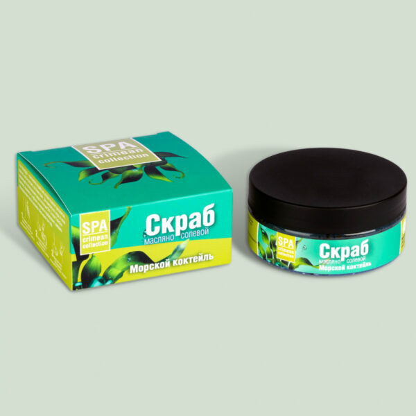 Скраб масляно-солевой для тела Морской коктейль увлажняющий Crimean SPA Collection c экстрактом ламинарии