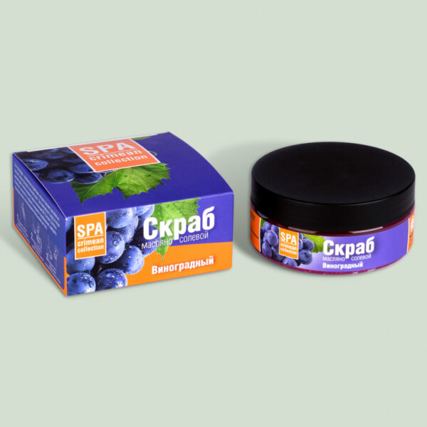 Скраб масляно-солевой для тела Виноградный антиоксидантный Crimean SPA Collection c экстрактом винограда