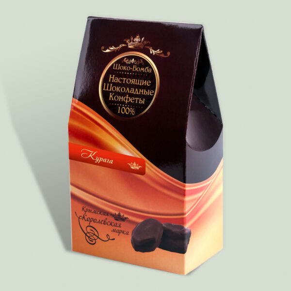 Шоко-бомба Курага в шоколаде в коробке 250 г